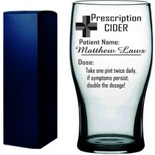 Personalised Engraved pint