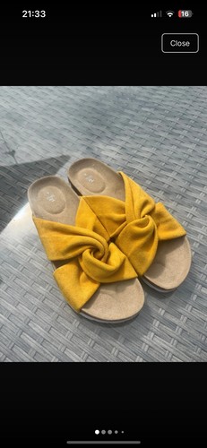 Women mustard slip - mustard, on