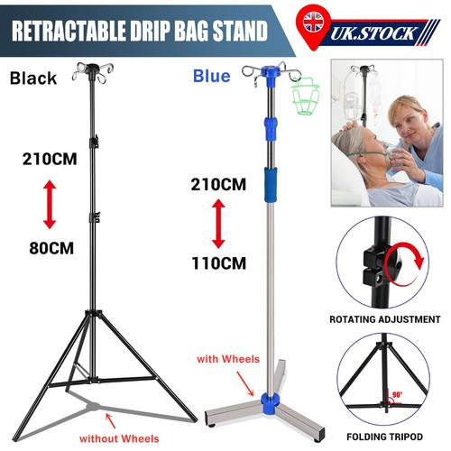 Portable pole drip bag - portable, iv