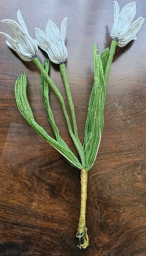 Vintage french glass beaded - vintage,