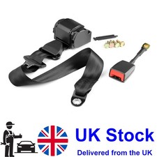 3 Point Safety Seat belt For BMW 3 SERIES E20 E30 E36 E46 E90 E91 Black 3.6 M