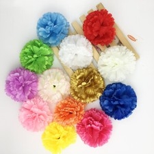 50X Hydrangea Carnation Artificial Silk Flower Heads Party Wedding Bouquet 9cm