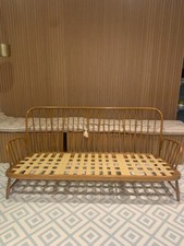 Vintage Mid Century Blonde Ercol Jubille Three 3 Seater Sofa Day Bed & Cushions