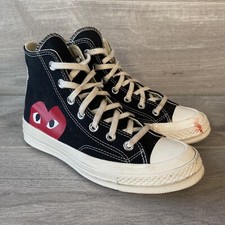 Converse Trainers Womens Black UK Size 5 Comme Des Garcons High Top Play