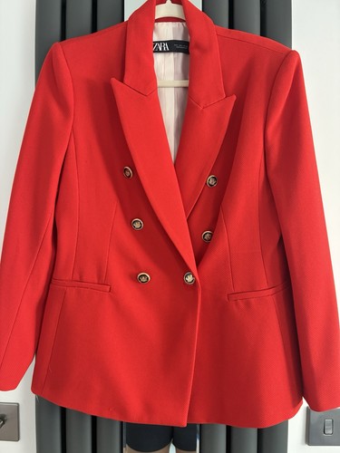 Zara women red blazer - blazer, size