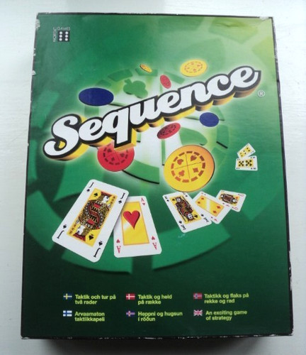 Sequence board game five in - five,