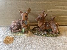 Two Vintage Deer Figurines