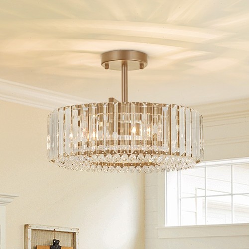 Modern gold crystal round - gold,