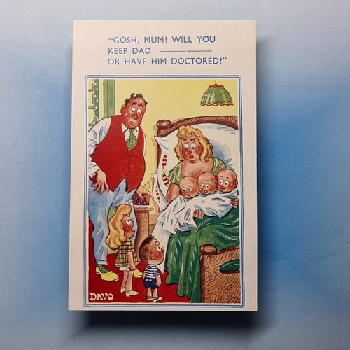 Comic postcard c1965 - comic, man