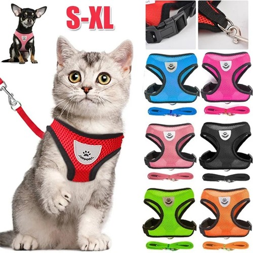 Pet cat harness vest walking - pet,