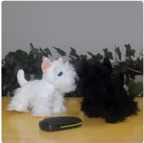 Mini black schnauzer - plush, 7"
