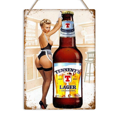 Tennents pin girl - up,