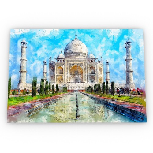 Taj mahal art - taj, satin