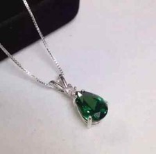 Natural Pear Cut Green Emerald