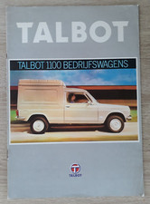 Talbot 1100 Vans Brochure 1982 - Van  High-Top Van   Pick-Up