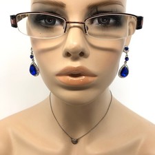 Jasper Conran JC14 Glasses Frames Bronze Oval Half Rim Eyeglasses Frame Only