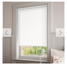 Turin Blackout Classic Ivory Roller Blind 113cm x 160cm Recess Blackout Blind 