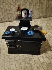 Dolls House Kitchen Set Black