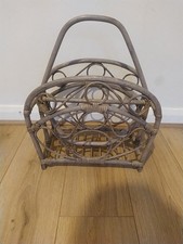 Vintage cane magazine rack