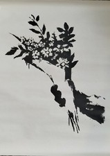 Banksy Flower GDP Screenprint Croydon, Not Signed