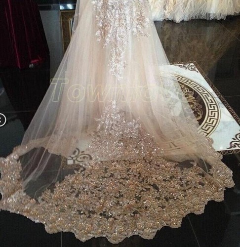 Lace sequins wedding veil with - lace,