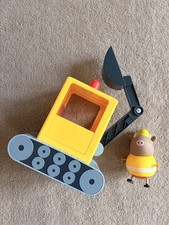 PEPPA PIG Mr Bull Digger Vehicle Truck toy VGC