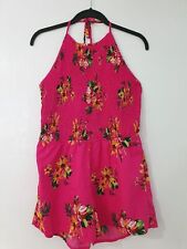 Primark Ladies Playsuit / Jumpsuit Size 12 Pink Floral