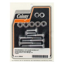 Chrome Transmission Top Cover Bolt Kit For Harley Davidson Shovelhead (1979-1985