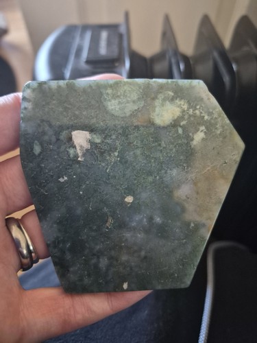 Moss agate slice with - slice,