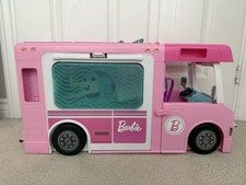 MATTEL PINK BARBIE 3 IN 1 DREAM CAMPER VAN CAMPERVAN GHL93 WITH ACCESSORIES 