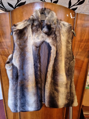 Ladies faux fur gilet size - ladies,