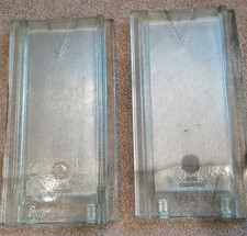 Somerset Bridgewater Glass Roof Tiles x 2 Interlocking Very Rare Made In England