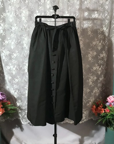 Antique edwardian black skirt - black,