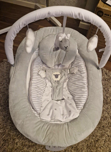 Grey white baby bouncer - grey,