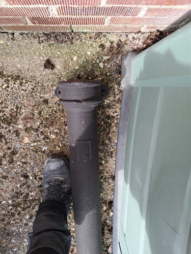 Cast iron downpipe 183cm - cast,