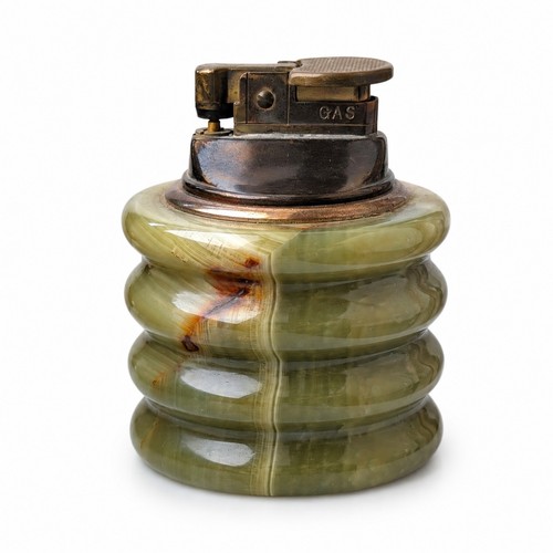 Green onyx table gas lighter - gas,