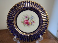 Paragon Collectable Plate: Hand-Painted Cobalt Blue & Gold, Made in England