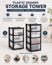 LARGE 3 & 4 PLASTIC DRAWERS