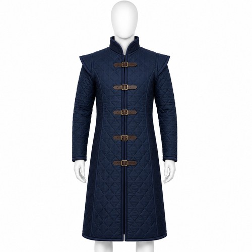 Medieval blue quilted gambeson - medieval,