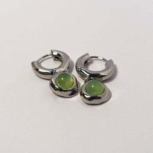 Jade green chunky hoop - jade,