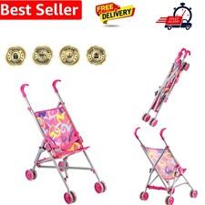Pink Hearts Dolls Stroller –