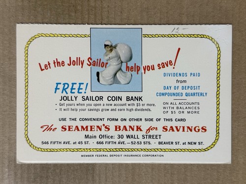 Postcard seamen bank for - postcard, seamen's