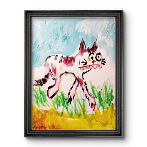 Aleph hand painted cat - hand,