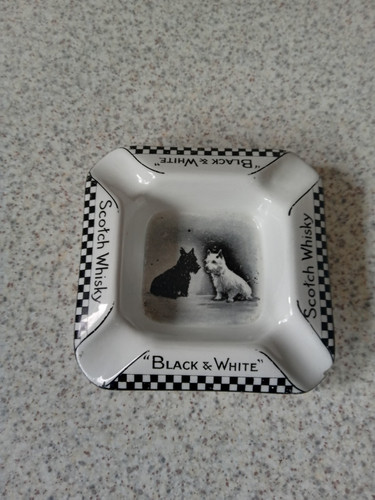 Vintage black white scotch - white,