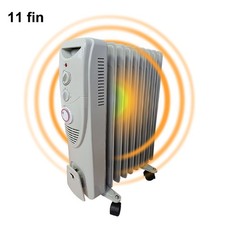 Oil Filled Radiator Heater 11 Fin Portable Electric Heater with Thermostat Timer