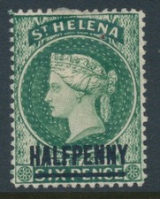 St Helena 1893 ½d Green