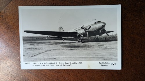 Airplane vintage postcard - vintage,