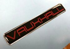 VAUXHALL Sticker/Decal 114mm Red on Black - HIGH GLOSS DOMED GEL FINISH  