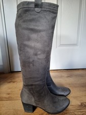 E Shoes By Emma Womens Grey Suede Knee High Boots Size 6