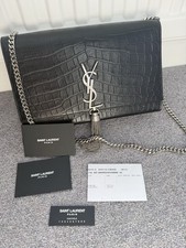 Ysl croc embossed leather kate - embossed,